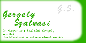gergely szalmasi business card